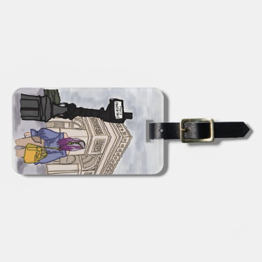 De hoofdplaats is Charles de Gaulle Paris. Bagagelabel (Voorkant horizontaal)