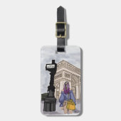 De hoofdplaats is Charles de Gaulle Paris. Bagagelabel (Voorkant verticaal)