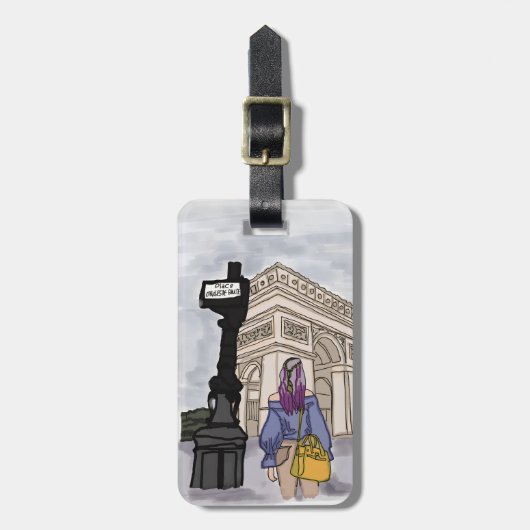 De hoofdplaats is Charles de Gaulle Paris. Bagagelabel (Voorkant verticaal)