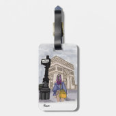 De hoofdplaats is Charles de Gaulle Paris. Bagagelabel (Achterkant verticaal)