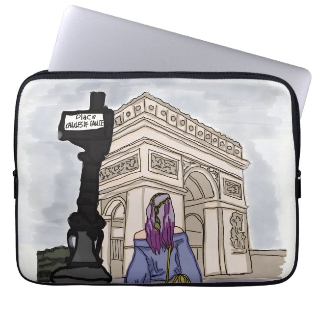De hoofdplaats is Charles de Gaulle Paris. Laptop Sleeve (Voorkant)