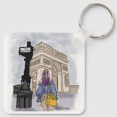 De hoofdplaats is Charles de Gaulle Paris. Sleutelhanger (Achterkant)