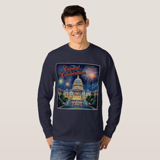 De hoofdplaats is Fireworks Washington DC. T-shirt (Voorkant volledig)