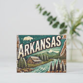 De hoofdplaats is Grunge Arkansas Briefkaart (Staand voorkant)