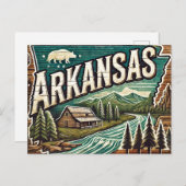 De hoofdplaats is Grunge Arkansas Briefkaart (Voorkant / Achterkant)