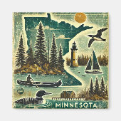 De hoofdplaats is Grunge Minnesota Magneet (Voorkant)