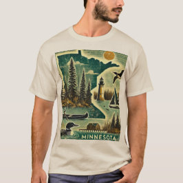 De hoofdplaats is Grunge Minnesota T-shirt