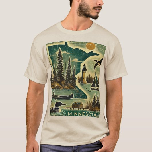 De hoofdplaats is Grunge Minnesota T-shirt (Voorkant)