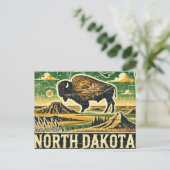 De hoofdplaats is Grunge North Dakota Briefkaart (Staand voorkant)