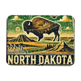 De hoofdplaats is Grunge North Dakota Magneet