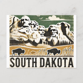 De hoofdplaats is Grunge South Dakota Briefkaart