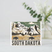 De hoofdplaats is Grunge South Dakota Briefkaart (Staand voorkant)