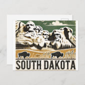De hoofdplaats is Grunge South Dakota Briefkaart (Voorkant / Achterkant)