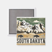 De hoofdplaats is Grunge South Dakota Magneet (Voorkant / Achterkant)