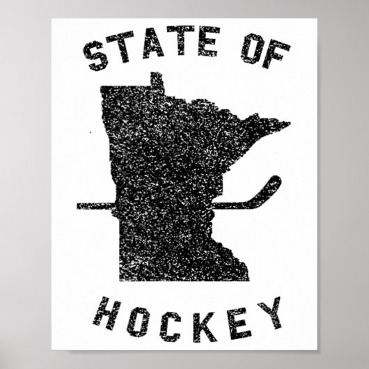 De hoofdplaats is Hockey Minnesota Poster (Voorkant)