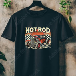 De hoofdplaats is Hot Rod Legend. T-shirt
