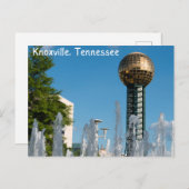 De hoofdplaats is Knoxville Tennessee Briefkaart (Voorkant / Achterkant)