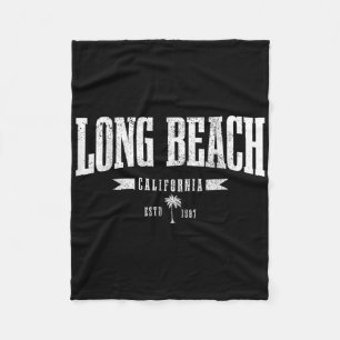 De hoofdplaats is Long Beach California Est. vinta Fleece Deken