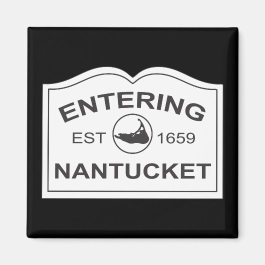 De hoofdplaats is Nantucket Est. 1659 Inloggen Zwa Magneet (Voorkant)
