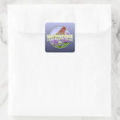 De hoofdplaats is New Hampshire State Bird & Flowe Vierkante Sticker (Tas)
