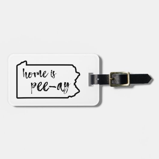 De hoofdplaats is Pee-Ay Pennsylvania Bagagelabel (Voorkant horizontaal)