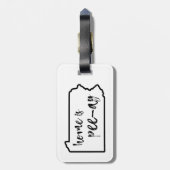 De hoofdplaats is Pee-Ay Pennsylvania Bagagelabel (Achterkant verticaal)