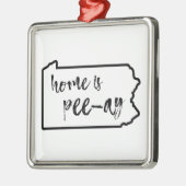 De hoofdplaats is Pee-Ay Pennsylvania Metalen Ornament (Links)