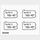 De hoofdplaats is Pee-Ay Pennsylvania Rechthoekige Sticker (Vel)