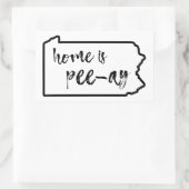 De hoofdplaats is Pee-Ay Pennsylvania Rechthoekige Sticker (Tas)