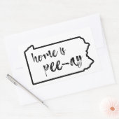 De hoofdplaats is Pee-Ay Pennsylvania Rechthoekige Sticker (Envelop)
