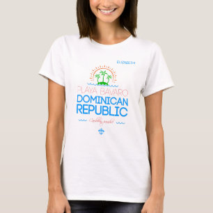 De hoofdplaats is Playa Bavaro. Dominicaanse Repub T-shirt