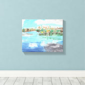 De hoofdplaats is Port St. Lucie FL. Canvas Afdruk (Insitu (Houten vloer))