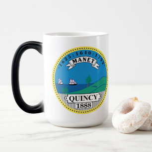 De hoofdplaats is Quincy Massachusetts Magische Mok