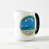 De hoofdplaats is Quincy Massachusetts Magische Mok (Voorkant rechts)