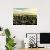 De hoofdplaats is Seattle Washington Skyscrapers Poster (Thuiskantoor)