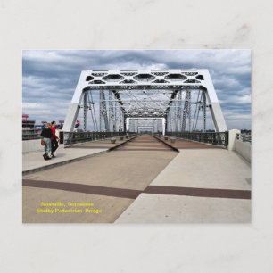 De hoofdplaats is Shelby Pedestrian Bridge, Nashvi Feestdagenkaart