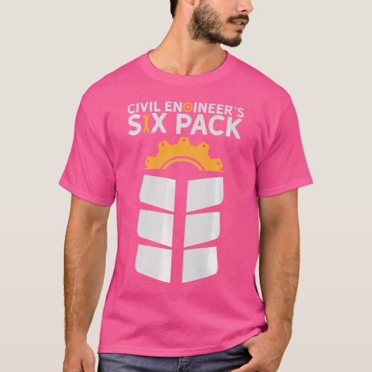 De hoofdplaats is Six Pack. ingenieursdiploma T-shirt (Voorkant)