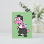 De hoofdplaats is Spinosaurus Bruce Lee. Briefkaart (Staand voorkant)