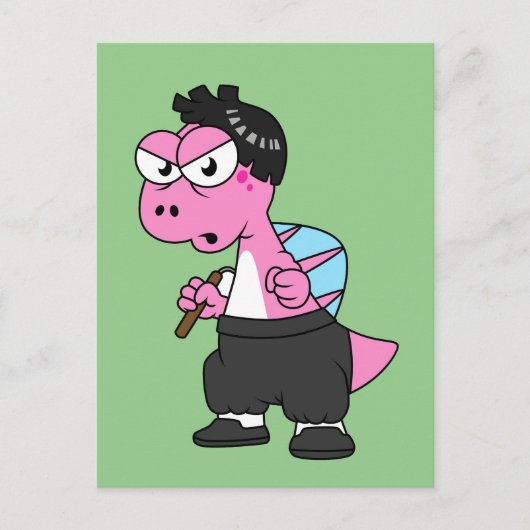 De hoofdplaats is Spinosaurus Bruce Lee. Briefkaart (Voorkant)