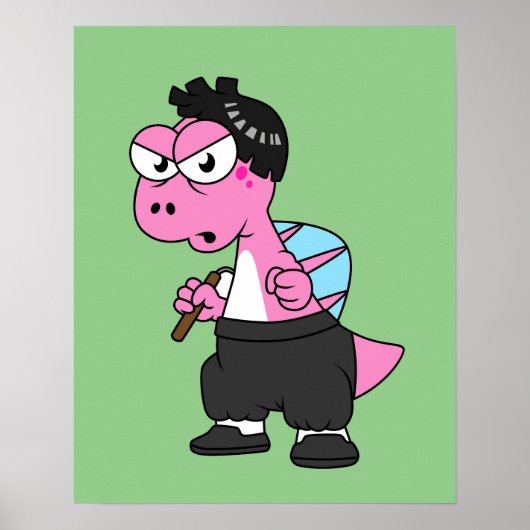 De hoofdplaats is Spinosaurus Bruce Lee. Poster (Voorkant)