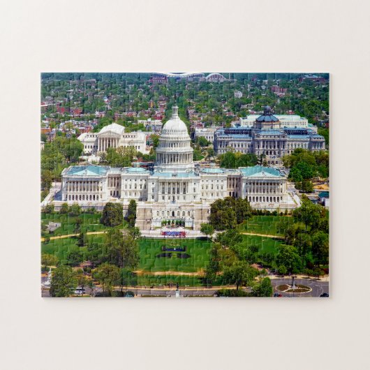 De hoofdstad van Washington. Legpuzzel (Horizontaal)