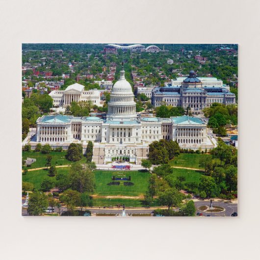 De hoofdstad van Washington. Legpuzzel (Horizontaal)