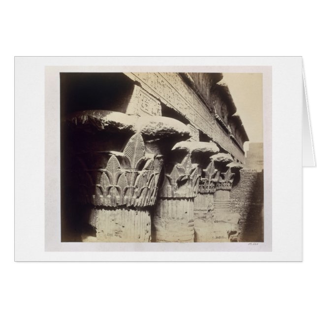De hoofdsteden van het Portico, de tempel van Khnu (Voorkant Horizontaal)