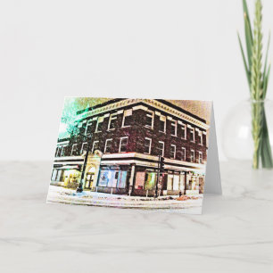 De Hoofdstraat van de kerstkaart (spatie) Feestdagen Kaart
