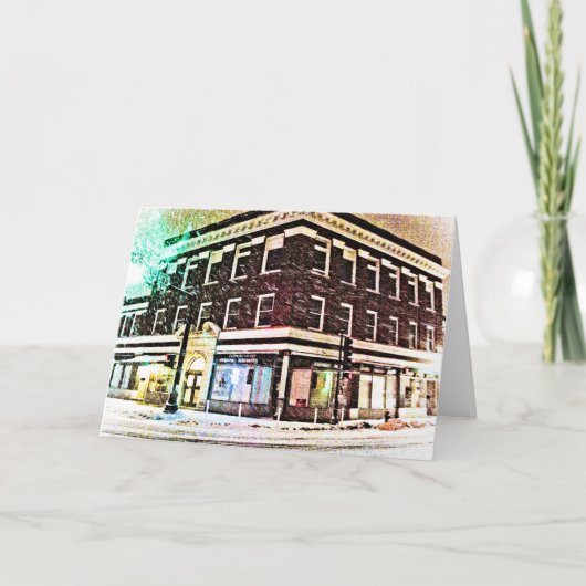 De Hoofdstraat van de kerstkaart (spatie) Feestdagen Kaart (Voorkant)