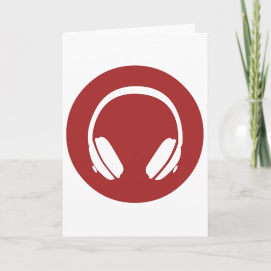 De Hoofdtelefoons van de muziek Kaart (Voorkant)