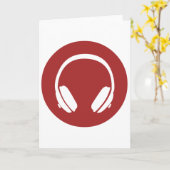 De Hoofdtelefoons van de muziek Kaart (Gele Bloem)