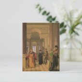 De hoofdtrap van het Louvre, 1817 Briefkaart (Staand voorkant)