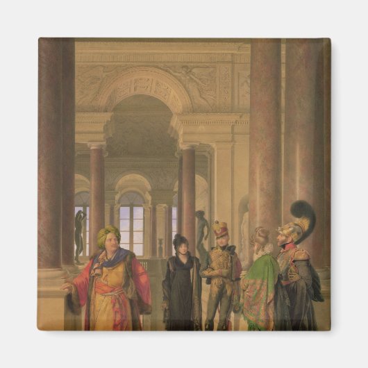 De hoofdtrap van het Louvre, 1817 Magneet (Voorkant)