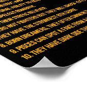 De hoogste 10 signalen om een ware pisces te plaat poster (Hoek)